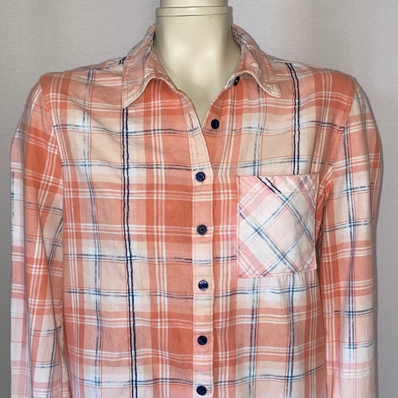 *CUSTOM DYED EMBROIDERED BUTTON DOWN - Picture 2 of 9